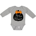 thumbnail image 3 of Inktastic My 1st Halloween with Pumpkin and Orange Bow Boys or Girls Long Sleeve Baby Bodysuit, 3 of 5