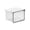 White, variant on Transparent Hanging Storage Box, 3-Size Plastic Drawer with White Frame for Bathroom Sink Cabinet, Waterproof & Stackable Organizer for Vanity, Wardrobe