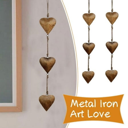 Blarkrus Vintage Gold Heart Wall Art | Rustic Farmhouse Decor K3H5 For Bedroom,