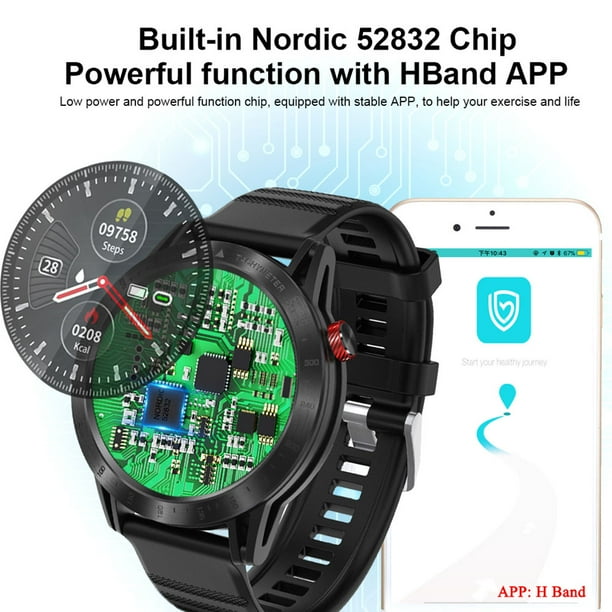 CROSS 1.3inch Smart Bluetooth Sport Watch Heart Rate Blood Pressure Health Tracker Messege push Wristband Bracelet Walmart