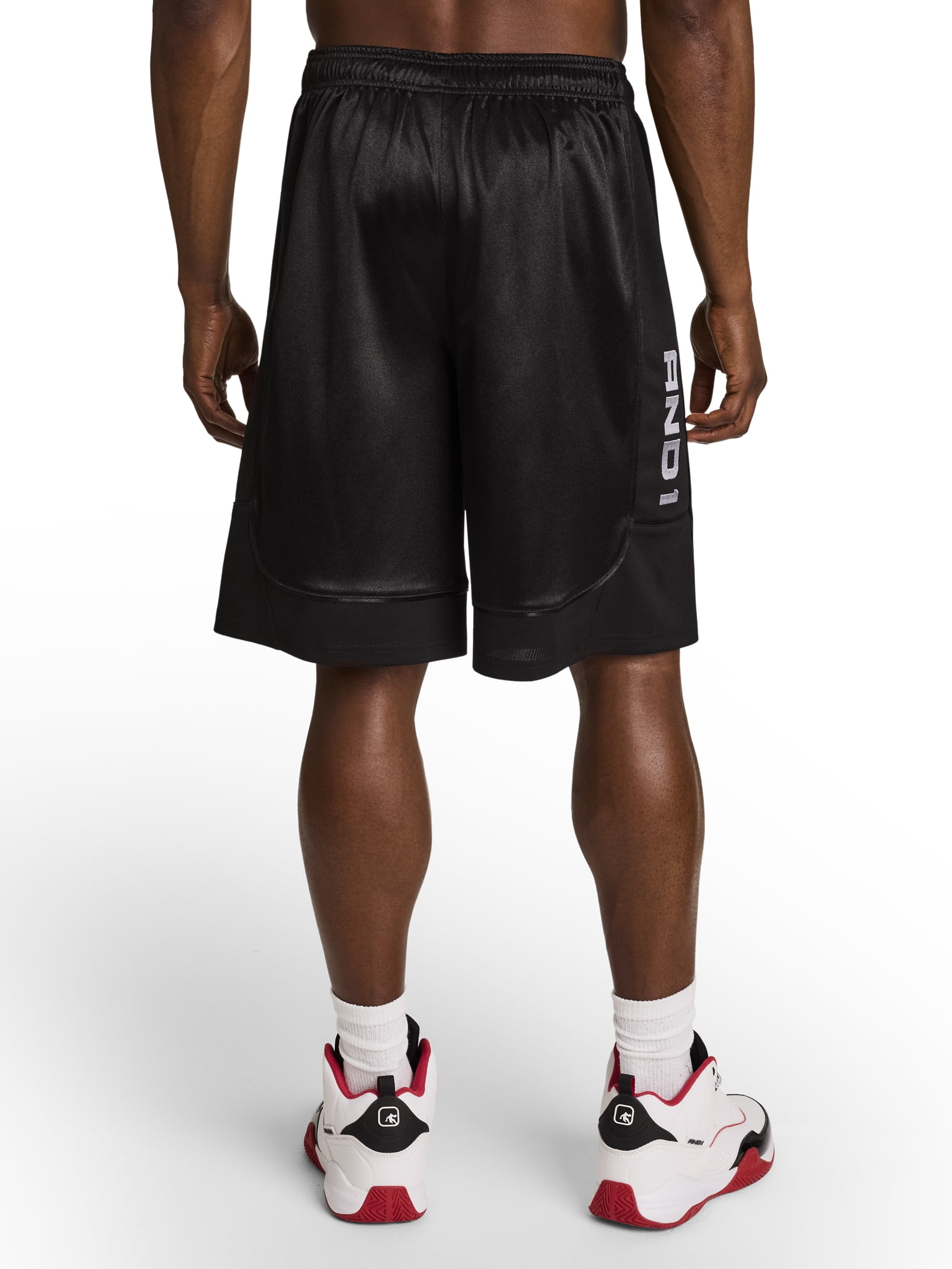 AND1 Men's and Big Men's All Court Short, 11" inseam, up to Size 5XL