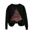 thumbnail image 3 of Enjoytime Fall Sweatshirts for Women Christmas Tree Printed Round Neck Long Sleeve Tops Xmas Holiday Casual Winter Pullover Sweatshirt, 3 of 5