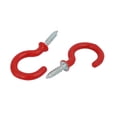 thumbnail image 2 of Unique Bargains 1 Inch Plastic Coated Screw-in Open Cup Ceiling Hooks Hangers Red 15pcs, 2 of 2