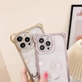 for iPhone Case,Cute 3D ElectroPlated Frame Bear Pattern Bumper Camera