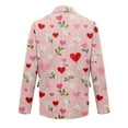 thumbnail image 4 of Men's Printed Corduroy Pocket Blazer, Casual Suit Cardigan Jacket, Pink, L, 4 of 6
