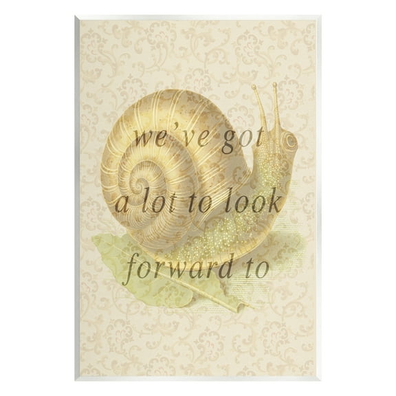 Stupell Industries Vintage Uplifting Snail Animals & Insects Painting Unframed Art Print Wall Art, 10 x 15