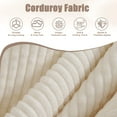 thumbnail image 4 of 48" Soft Corduroy Loveseat Sofa Couch with Soft Cushions and Side Storage Pocket, Sturdy Composite Board & Solid Wood Frame, High Rebound Sponge Sofa Couches for Living Room, Apartment, Beige, 4 of 6