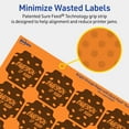 thumbnail image 5 of Avery Square Scalloped Labels, Bright Orange, 1-5/8" x 1-5/8", 400ct, 5 of 11