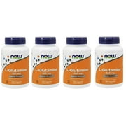 Now Foods Supplements, L-Glutamine 500 mg, 120 Veg Cap 4 Pack