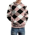 thumbnail image 5 of Classic Plaid Pattern Pink Black White 3D Print Hoodie Men Women Autumn Thin Pullover Sweatshirt Vintage Streetwear Tops, 5 of 6