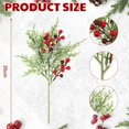 thumbnail image 2 of Dalrosia Snowy Artificial Cedar Picks with Red Berries Winter Frosted Faux Cedar Sprays Artificial Pine Branches Christmas Tree Picks Christmas Greenery Branches Stems for Floral Arrangement Vase, 2 of 6