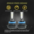 thumbnail image 5 of LABLT H11 LED Headlight Bulbs Conversion Kit 50W 6000K Cool White Color Plug and Play, 5 of 6