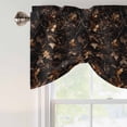 thumbnail image 5 of Tie Up Valances for Windows, Withered Leaves^Vintage Brown Botanical Adjustable Valance Curtains Window Treatment for Living Room/Bedroom Windows, Rod Pocket Kitchen Curtains & Drapes 54x18 Inch, 5 of 9