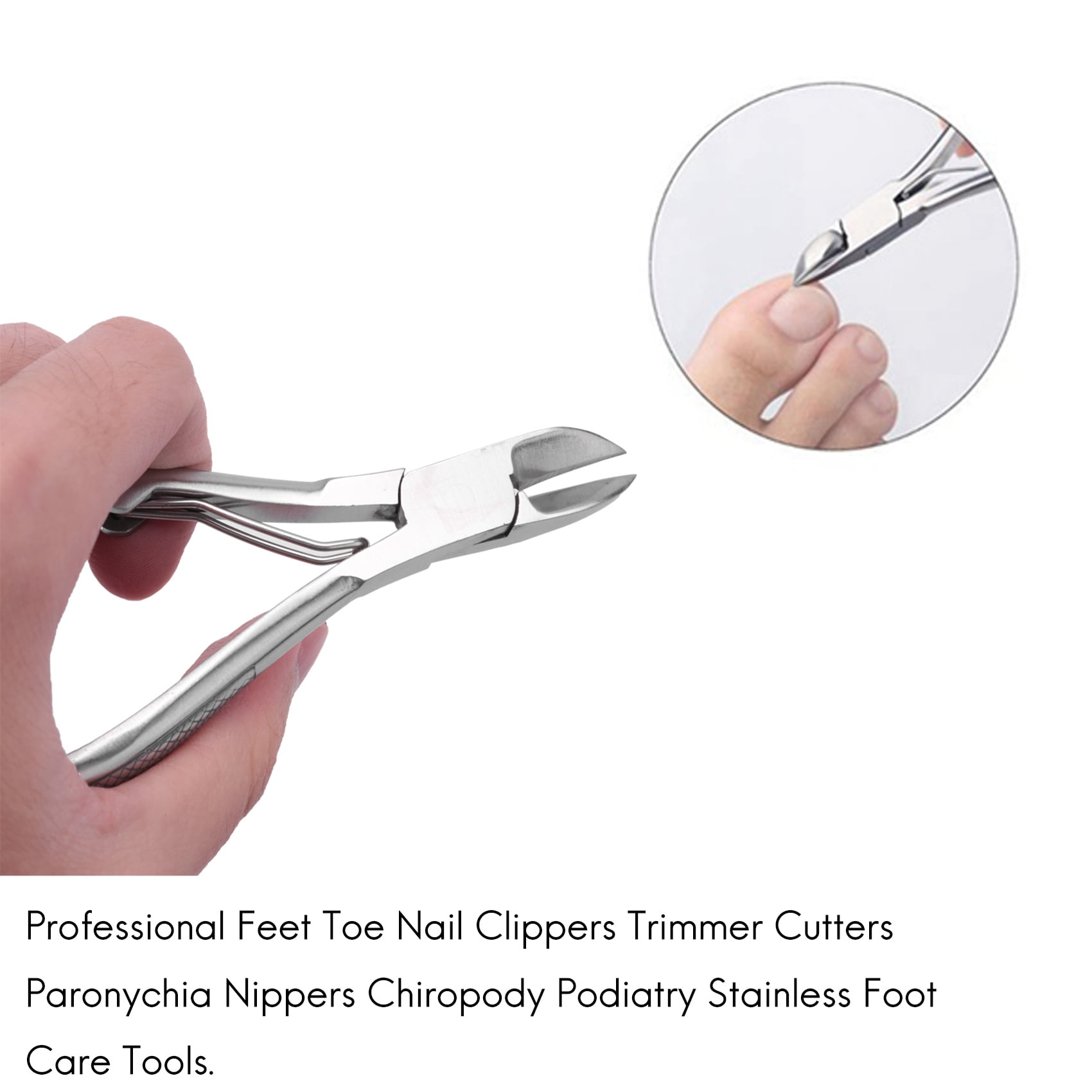 BEZOX Toenail Clippers for Thick Toenail and Ingrown Nails - Thick Finger Nail  Clippers for Seniors - W/Tin Case - Walmart.com