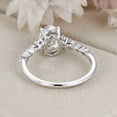 thumbnail image 5 of Oryn Jewelry Oval Cut 1.9 Ct Moissanite Band - 14K White Gold Plated Promise Ring - Solitaire with Accents Wedding Band for Women, 5 of 6