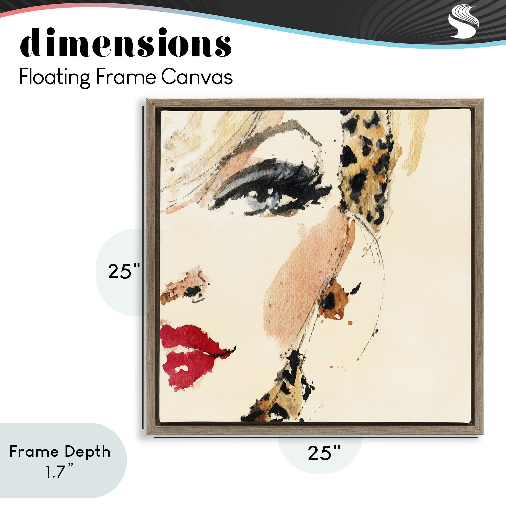 Stupell Industries Crimson Enigma Lipstick Brown Framed Floater Canvas Wall Art, design by Svetlana Aleynikova