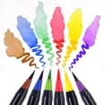 thumbnail image 4 of Juego de rotuladores con pincel para acuarela, rotuladores de colores con puntas dobles flexibles y suaves de primera calidad para niños y adultos (20 colores), 4 of 5