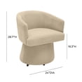 thumbnail image 6 of Kristen Taupe Rolling Desk Chair, 6 of 7