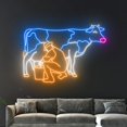thumbnail image 5 of Handmadetneonsign Man Milking Dairy Cow Neon Sign, Dairy Cow Milking Led Sign, Dairy Cattle Light, 5 of 5