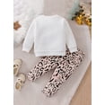 thumbnail image 3 of goowrom Ensemble Bébé Sweat-Shirt Imprimé Coeur à Manches Longues et Imprimé Léopard, 3 of 9