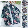thumbnail image 5 of guisaled Beach Shirts for Men Slim Fit Short Sleeve Casual Dress Shirt Fashion Graphic Tees Shirt Summer Button Dowm Hawaiian Shirts, 5 of 5