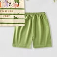 thumbnail image 5 of Linfrsh Boys 2 Piece Outfits Short Sleeve Pattern T-Shirt and Shorts Summer Clothes for Kids(Green,5-6 Years), 5 of 6