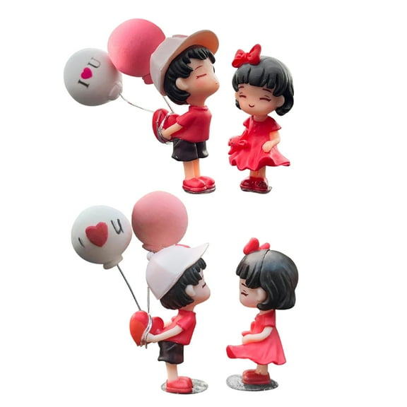 HINTRMENT Couple Car Ornament Resin 2 Pairs 3.5x2.6x0.8in