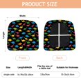 thumbnail image 3 of Black Colorful Dinosaurs Silhouette Seat Covers for Dining Room Chairs Set Of 4,Stretch Printed Washable Chair Seat Cover with Elastic Ties and Button,Removable Waterproof Couch Cushion Covers, 3 of 6