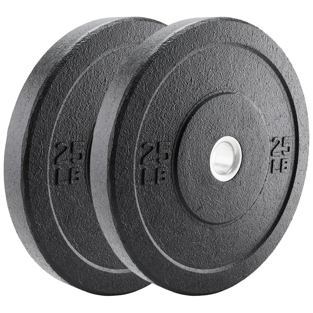 XPRT Fitness Olympic Crumb Rubber Bumper Plate 25 lb. PAIR Weight