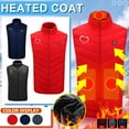thumbnail image 5 of WREESH Unisex Plus Size Heated Vest Casual Printed Vest Stand Collar Vest Electric Heating Jackets Outdoor Lightweight Vest with 4 Heating Zones ?Battery Not Included Black A, 5 of 5