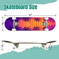 thumbnail image 2 of 31'' Complete Skateboard 7 Layer Canadian Maple Double Kick Deck Skateboards sunset palm trees trendy purple california vintage Skate Board for Beginner Adult Gifts, 2 of 5