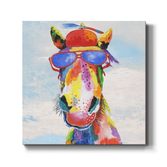 Groovy Horse and Sky-Premium Gallery Wrapped Canvas - Ready to Hang