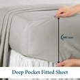 thumbnail image 3 of Hotel Brand 1000 Thread Count 6-Piece Extra Deep Pocket Super Soft Sheet Set Fit Upto 22 Inches Deep Pocket, Solid Pattern, 100% Egyptian Cotton @ 'hotellinen' (King, Silver Grey), 3 of 6