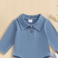 thumbnail image 4 of CAUYDY Baby Boy Long Sleeved Romper Preemie Boys Soft Bodysuit Set Toddler Fall Winter Clothes Newborn Outfit 0 3 6 9 12 18 24 Months Sizes 6-9 Months,Blue, 4 of 6