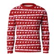 thumbnail image 6 of LWavelet Men's Black Rose & Gold Heart Sweater - Luxe Design, Go-To Pick for Romantic Occasions & Casual Gatherings Hot Pink S, 6 of 6