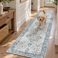 thumbnail image 5 of KUETH Modern Area Rug 2x7 Non Slip Hallway Runner Rug, Low Pile Machine Washable Rugs for Entryway, Hallway, Kitchen and Corridor, Blue, 5 of 11