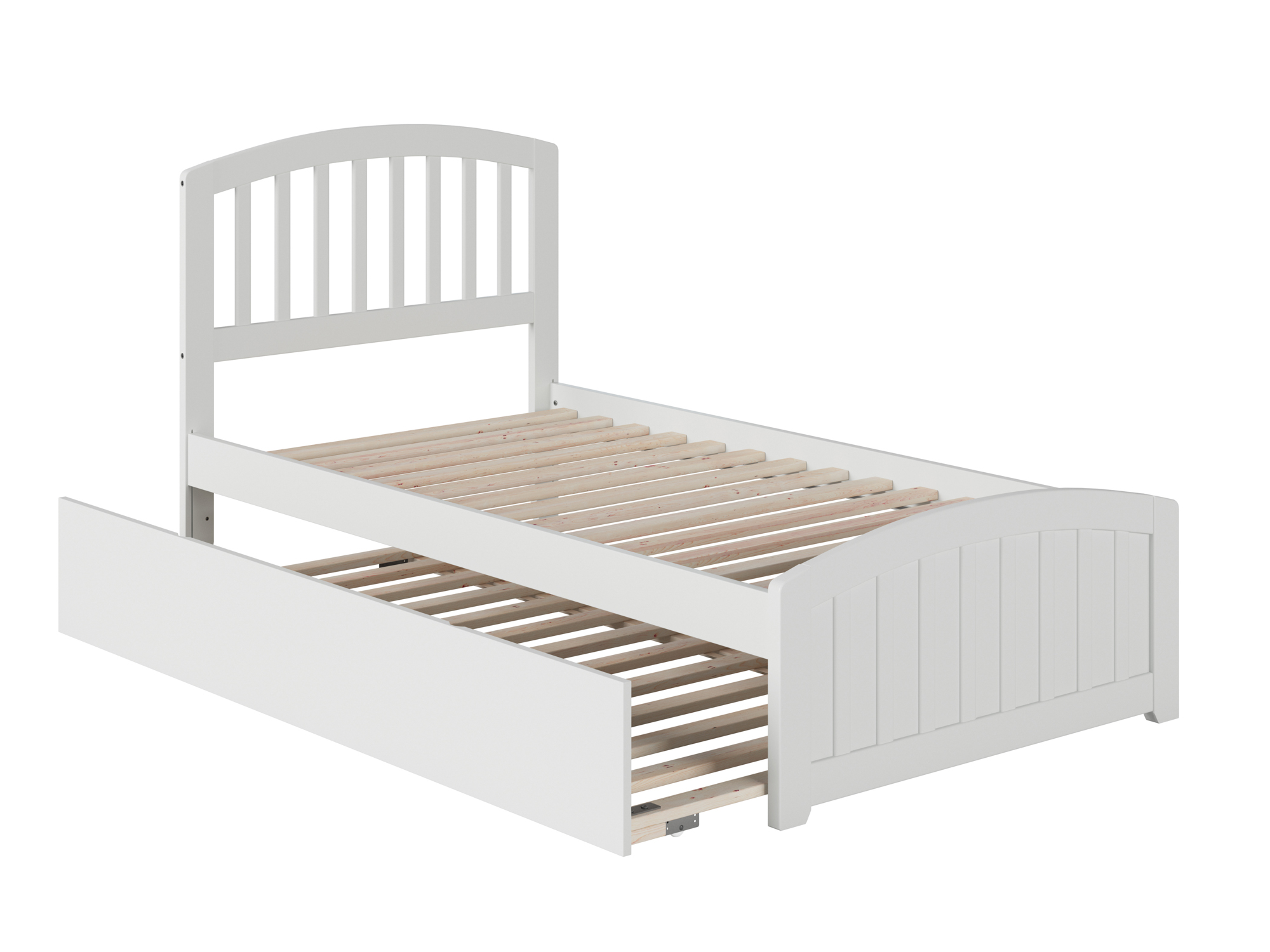 Richmond Twin Extra Long Bed with Matching Footboard and Twin Extra Long Trundle in White - image 5 of 6