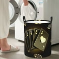 thumbnail image 5 of Easygdp Casino Cards 1 Large Dirty Clothes Hamper, Lightweight Storage Basket, Household Laundry Bag with Handle-Medium, 5 of 6