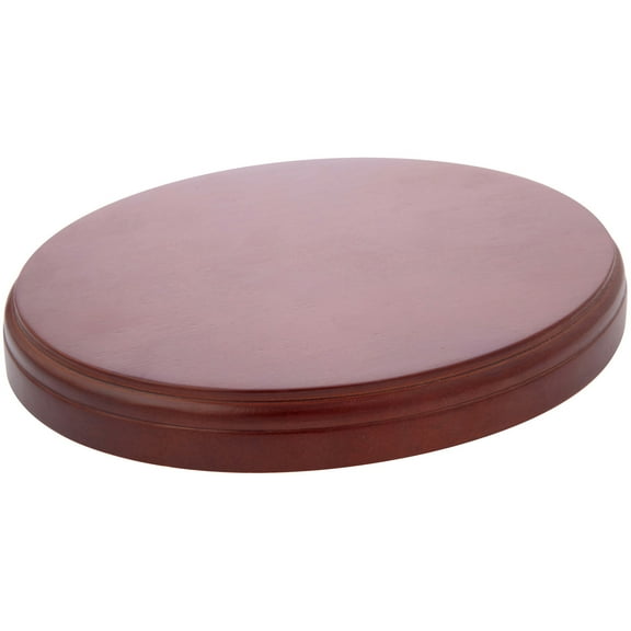 Plymor Fruitwood Oval Wood Display Base, 6.625" W x 5.5" D x 0.75" H (Display Dimensions 6.125" W x 5" D)