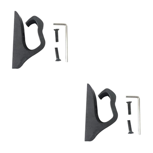 Sonducket Reemplazos de ganchos delanteros para patinete M365/M187, bolsas para casco eléctrico, colgador de bolsas con garra, accesorios negro 2Conjunto