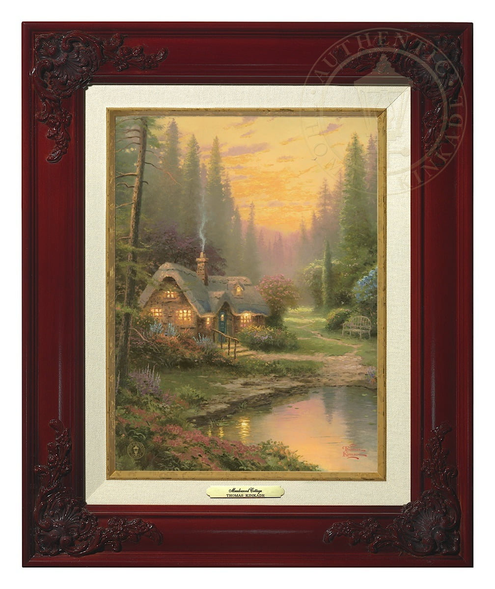 Thomas Kinkade Meadowood Cottage Canvas Classic (Brandy Frame