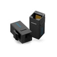 thumbnail image 1 of Labymos Câble Réseau CAT5 Coupleur RJ45 Connecteur Cat5e LAN Plaqué Or Modulaire (Noir), 1 of 7