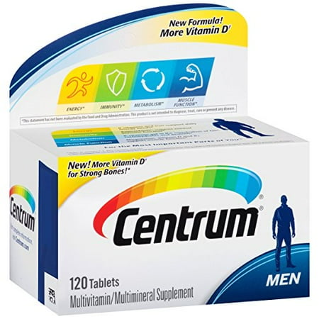 4 Pack Centrum Men MultiVitamin Multimineral Supplement 120 Tablets Each