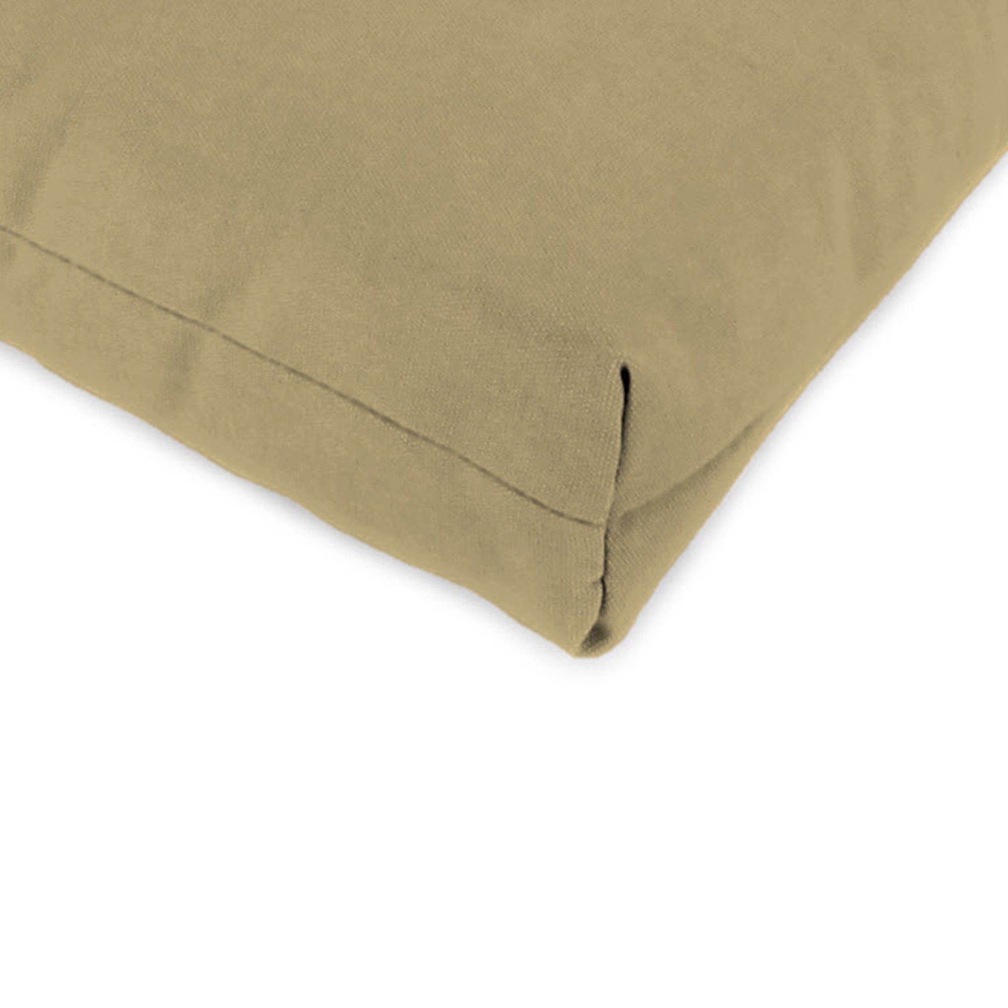 Jordan Manufacturing Sunbrella 44" x 22" Canvas Heather Beige Solid Rectangular Outdoor Chair Cushion with Ties and Hanger Loop