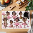 thumbnail image 2 of Cute Dancers Placemats Set&nbsp;of&nbsp;8 Pink Ballet Shoes Butterflies Cartoon Character Heat Insulation Washable Place Mats, Non-Slip Table Mats for Dining Table Party Kitchen Decor,13x19 Inch, 2 of 9