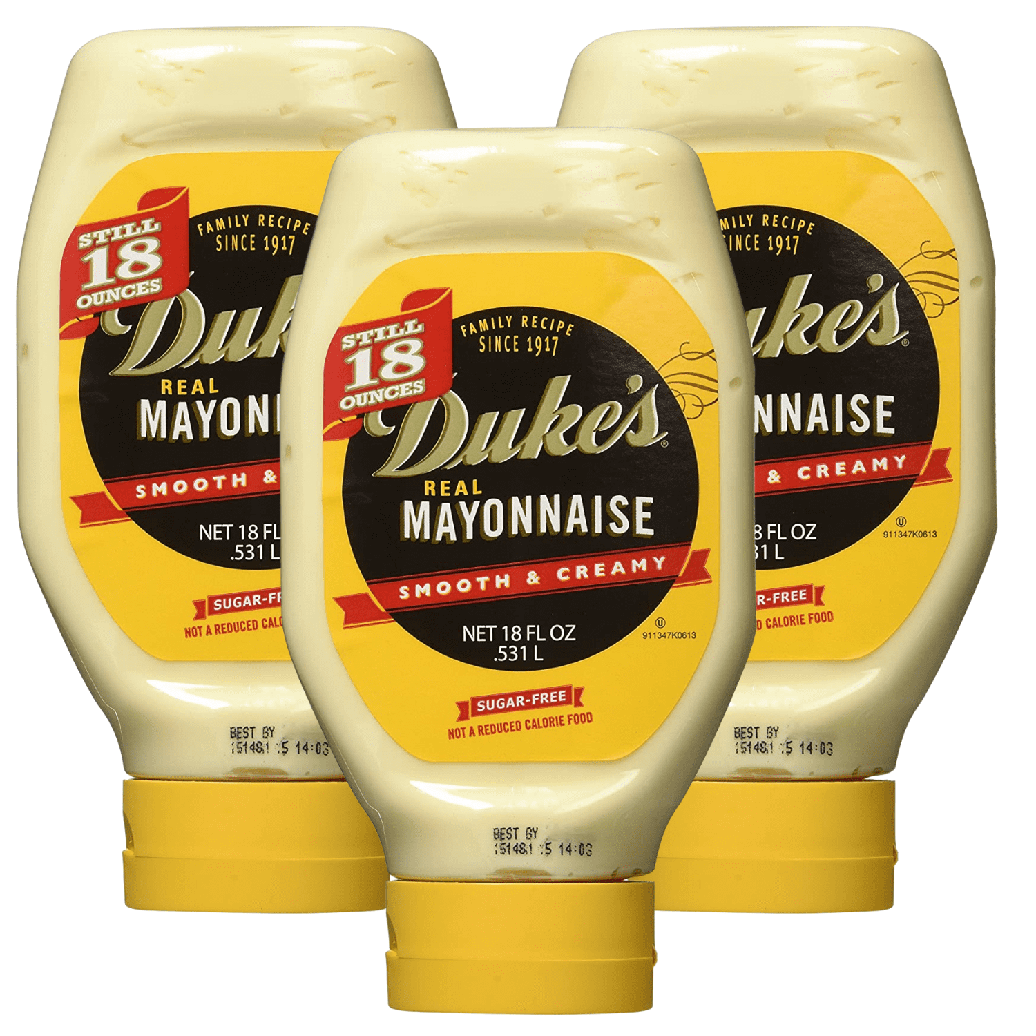 Duke's Real Mayonnaise, 18oz Easy Squeeze Bottle Creamy Smooth Gluten