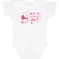 thumbnail image 3 of Inktastic My 1st Valentine's Day with Elephant Girls Baby Bodysuit, 3 of 5