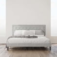 thumbnail image 2 of Full Size Upholstered Platform Bed Frame with Modern Deluxe Tufted Adjustable Headboard, Strong Wood Slats Support, No Box Spring Needed Grey (Full), 2 of 10