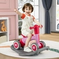 thumbnail image 4 of Costway 3 in 1 Rocking Horse with Detachable Balance Board and Height Adjustable Seat Pink, 4 of 10