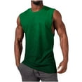 thumbnail image 2 of Swuxness Men's Sleeveless Crew Neck Tank Gradient Print Pullover Fitness Casual Sports Top Shirts, 2 of 4